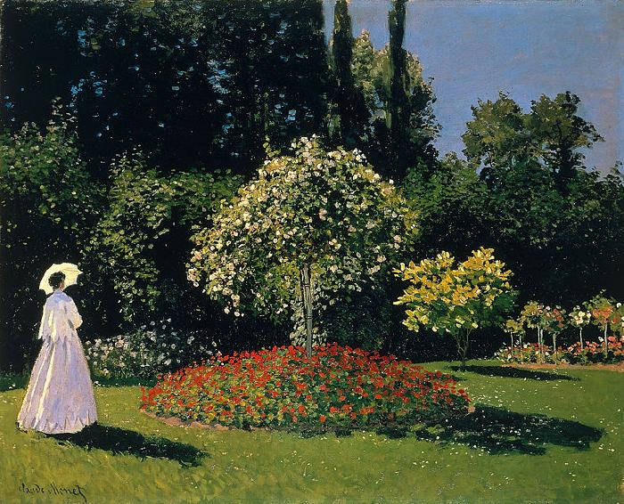 Claude Monet Jeanne-Marguerite Lecadre in the Garden Sainte-Adresse Sweden oil painting art